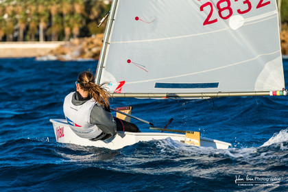 Entrainement dans la brise en Optimist Compétition